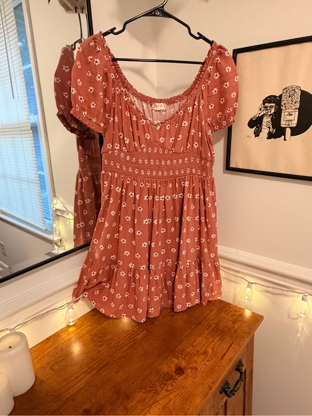 Altar'd State Dusty Rose Floral Summer Dress